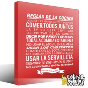 Reglas de la cocina