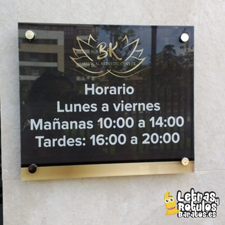 Placa Metacrilato Rotulada