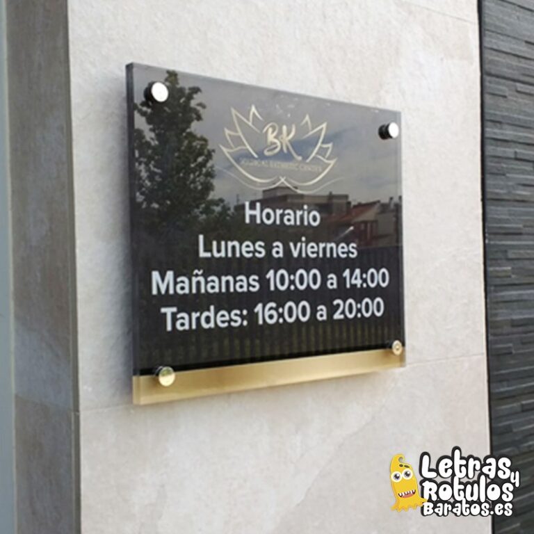 Placa Metacrilato Rotulada