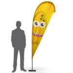 Bandera Lágrima Talla S 245 cm.