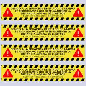 Pegatina Especial Precaución COVID19