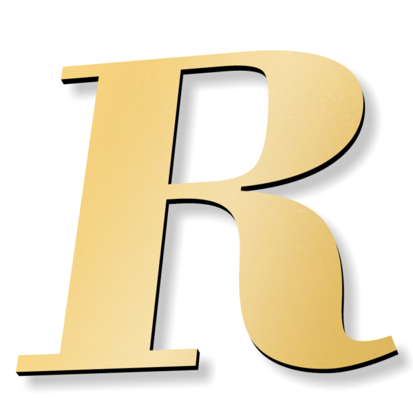 Letra Corpórea Metacrilato Espejo Oro
