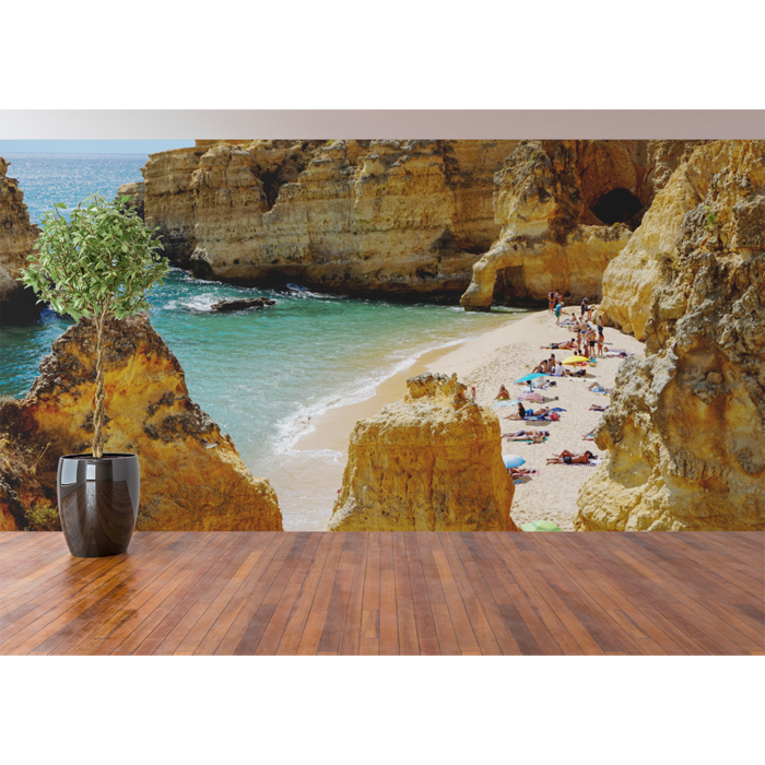 Foto-mural-playa-rocosa-cala-mar